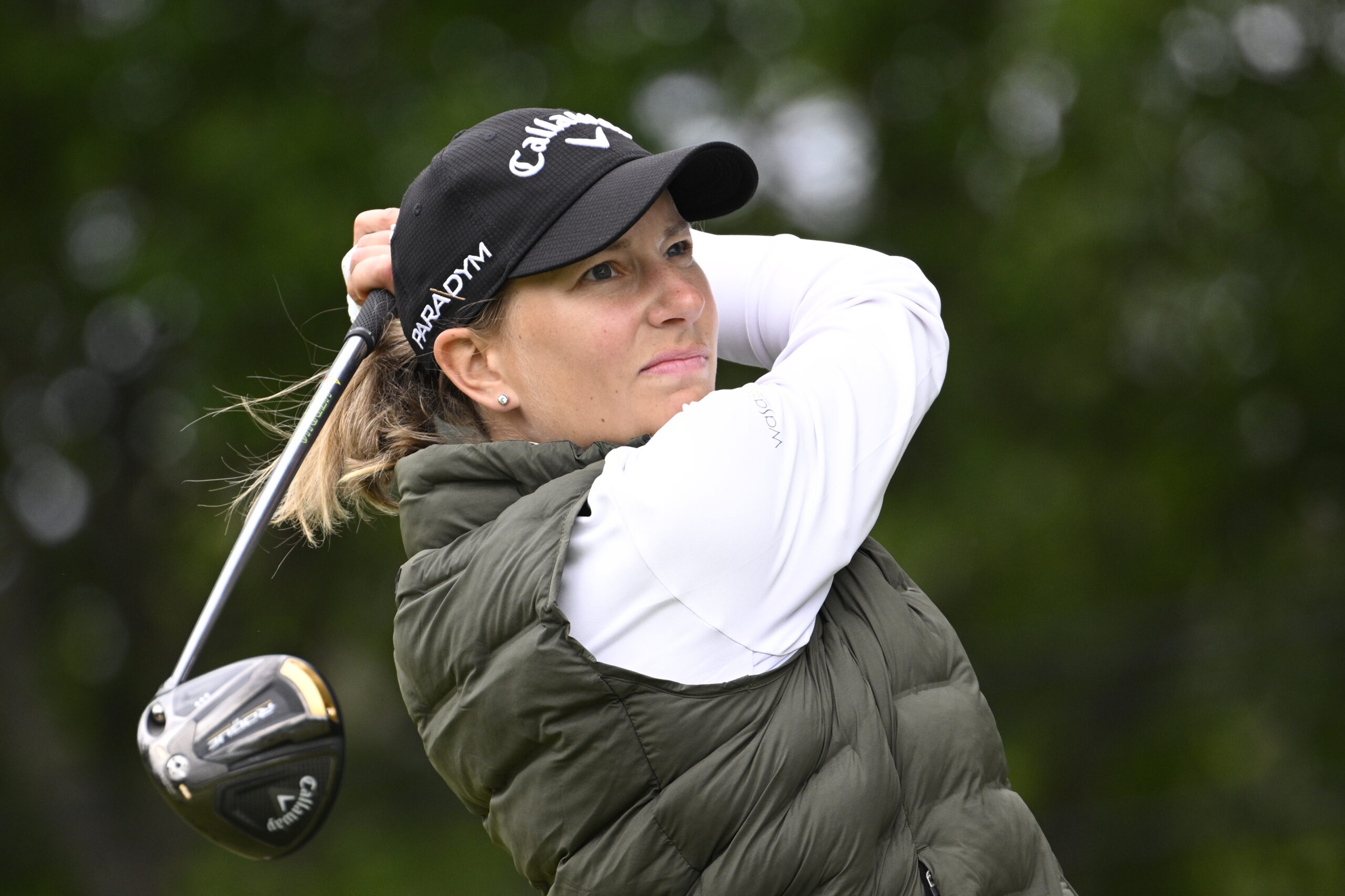 Johanna Gustavsson var en av sju svenskor som fick nöja sig med att spela en runda på Europatourens tävling i Bonville, Australien. Golftävlingen regnade i praktiken bort. Arkivbild.(Anders Wiklund/TT).